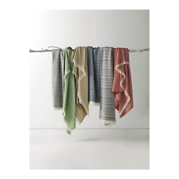 Tamsiai pilkas medvilninis pledas Euromant Toscana, 140 x 160 cm-image-1