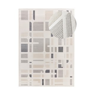 Šviesiai pilkos spalvos/dramblio kaulo spalvos kilimas 80x150 cm Flora – Universal