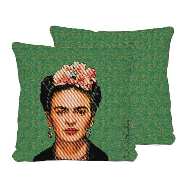 Atvirkštinis užvalkalas ant pagalvės su lininiu užvalkalu Madre Selva Frida Draw, 45 x 45 cm