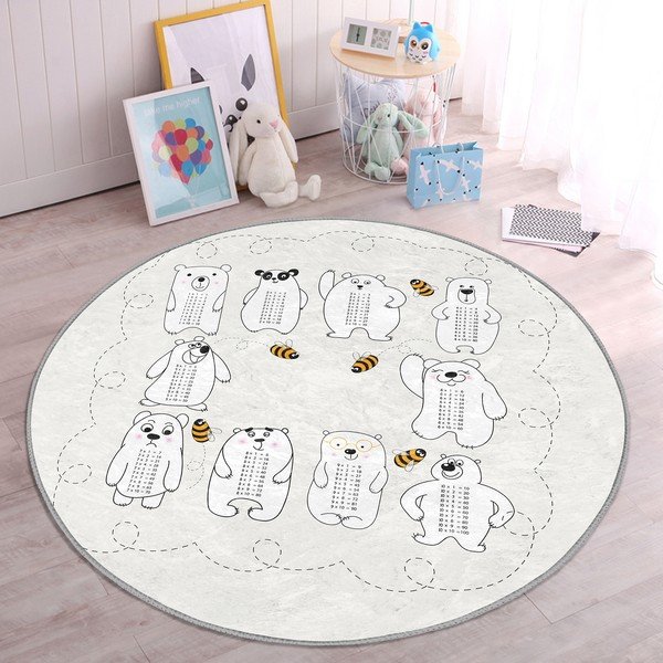 Vaikiškas kilimas kreminės spalvos ø 80 cm Comfort – Mila Home-image-4