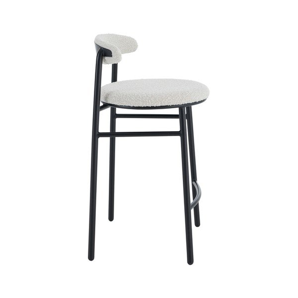 Kreminės spalvos iš audinio baro taburetė (sėdynės aukštis 67 cm) Bloggny – Ellos Home-image-3