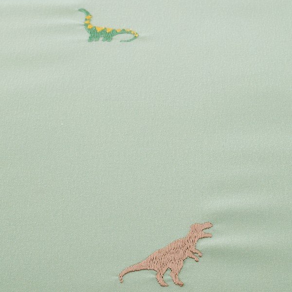Žalios spalvos iš mikropluošto dvigulė vaikiška patalynė 200x200 cm Embroidered Dinosaur – Catherine Lansfield-image-4