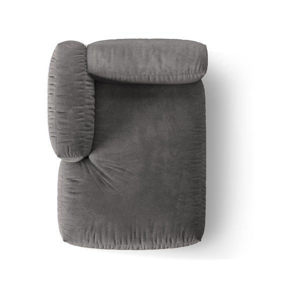 Pilkos spalvos iš velveto modulinė sofos dalis (su kairiuoju kampu) Martina – Micadoni -image-4