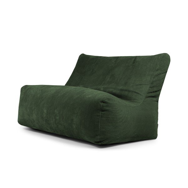 Žalios spalvos iš kordinio velveto sėdmaišis Sofa Seat Lounge – SLOWDOWN