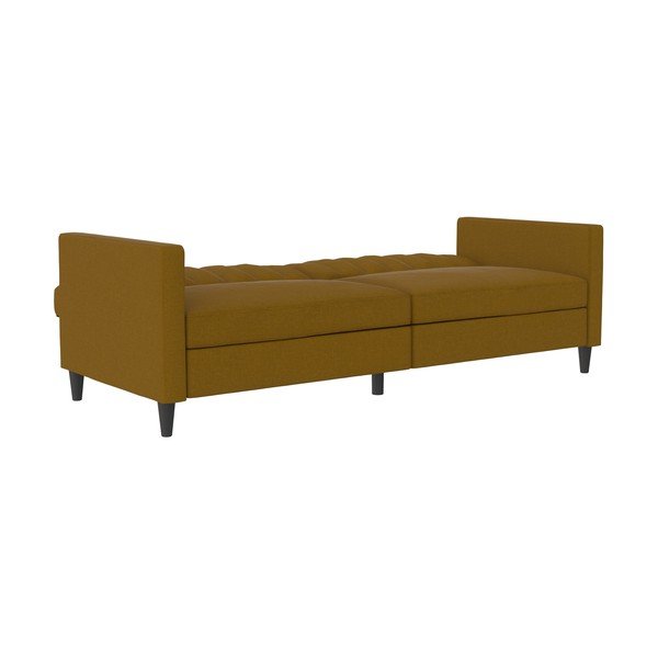 Sulankstoma sofa geltonos spalvos 86 cm Celine – Støraa-image-3