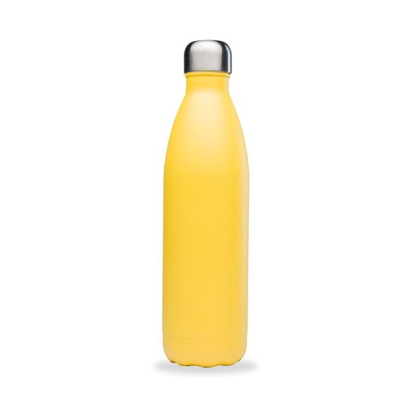 Geltonas kelioninis nerūdijančio plieno butelis 750 ml Pop - Qwetch-image-1