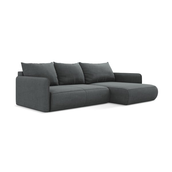 Pilkos spalvos sulankstoma/su sandėliavimo vieta kampinė sofa (su dešiniuoju kampu) Nanea – Makamii-image-4