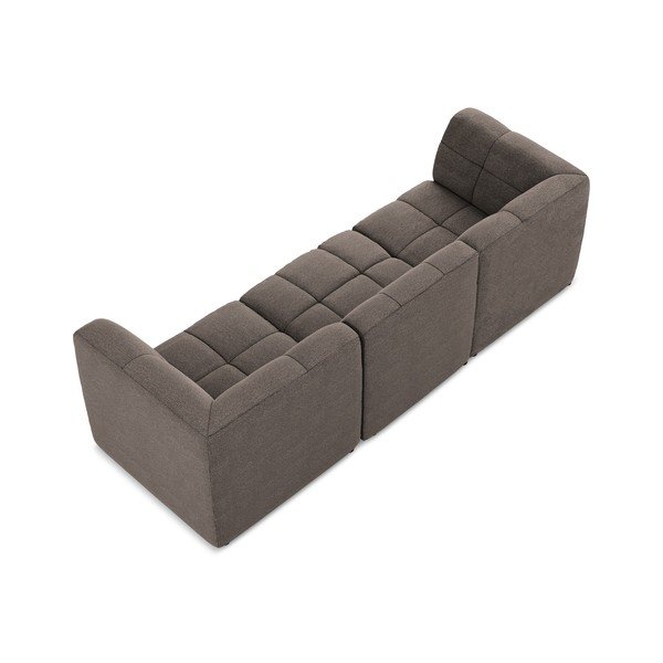 Rudos spalvos sofa iš boucle 255 cm Aloha – Makamii-image-3