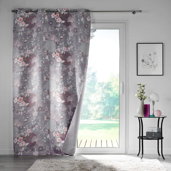 Iš mikropluošto visiškai užtemdo užuolaida pilkos spalvos 135x260 cm Yokahama – douceur d'intérieur-image-2