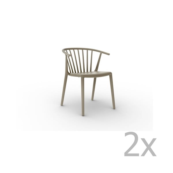 2 smėlio rudos spalvos valgomojo kėdžių rinkinys "Resol Woody
