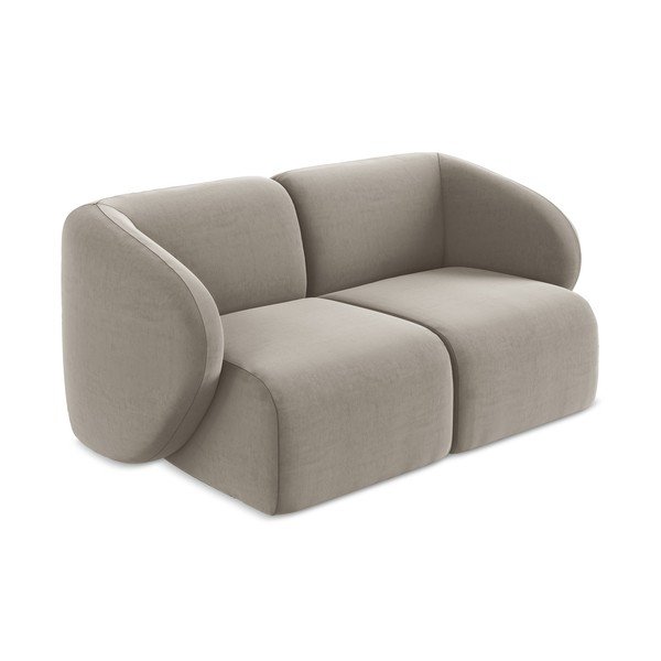 Šviesiai rudos spalvos sofa iš velveto 174 cm Lani – Makamii-image-2
