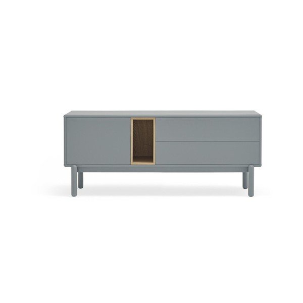 TV spintelė mėlynos spalvos/pilkos spalvos 140x56 cm Corvo – Teulat