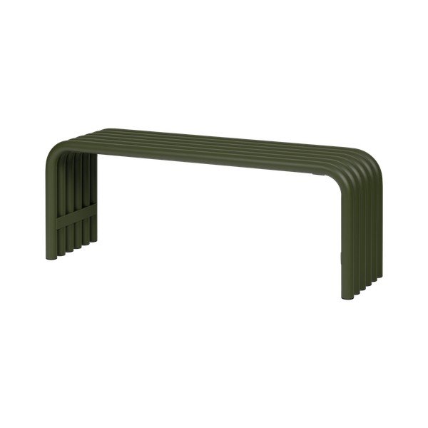 Žalios spalvos metalinis sodo suoliukas Nokk – noo.ma