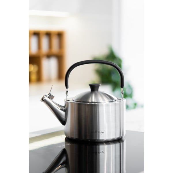 Matná nerezová varná konvice s pístem Vialli Design Diamante, 1,5 l-image-2