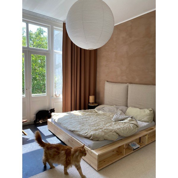 Dvigulė lova iš medienos masyvo su daiktadėže Karup Design Ziggy, 180 x 200 cm-image-1