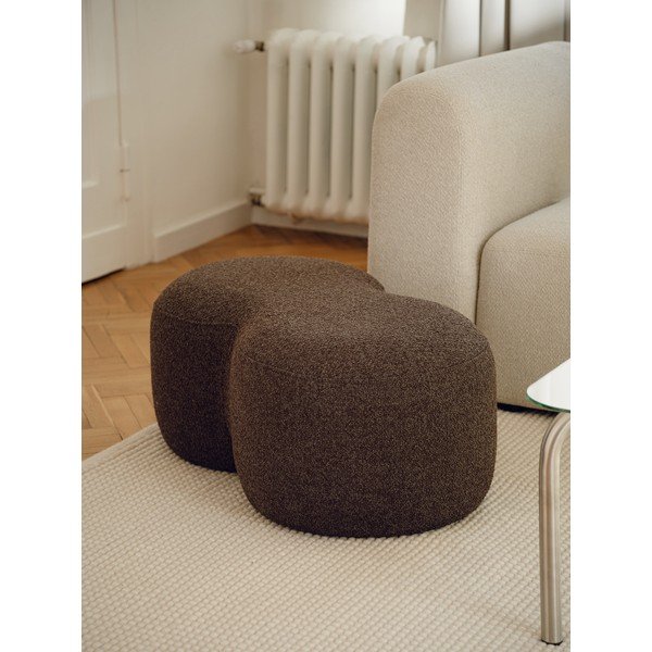 Tamsiai rudos spalvos pufas iš boucle Umbo – noo.ma-image-1