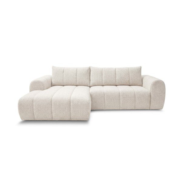 Smėlio spalvos kampinė sofa (su kairiuoju kampu/su gultu) Nesty – Bobochic Paris