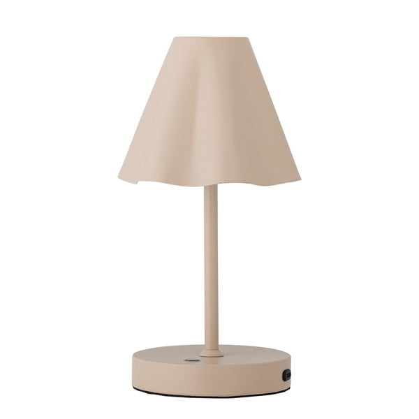 Stalinis šviestuvas smėlio spalvos LED su pritemdymo funkcija (aukštis 28 cm) su metaliniu gaubtu Lianna – Bloomingville