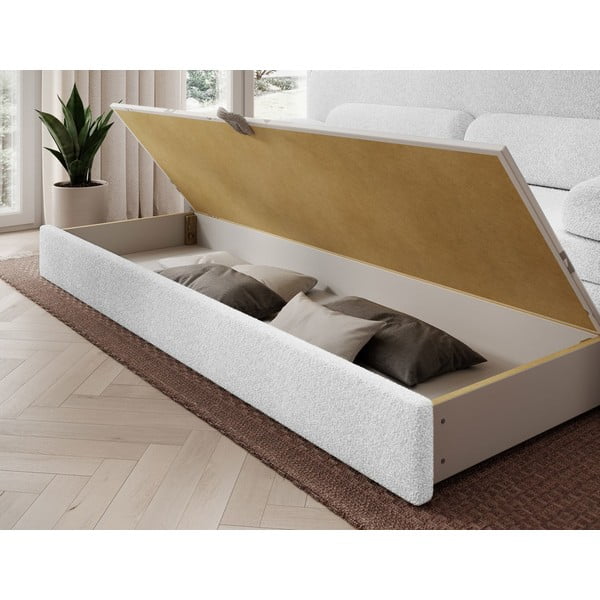 Baltos spalvos iš boucle sulankstoma/su sandėliavimo vieta sofa 236 cm Elioss – ELTAP-image-4