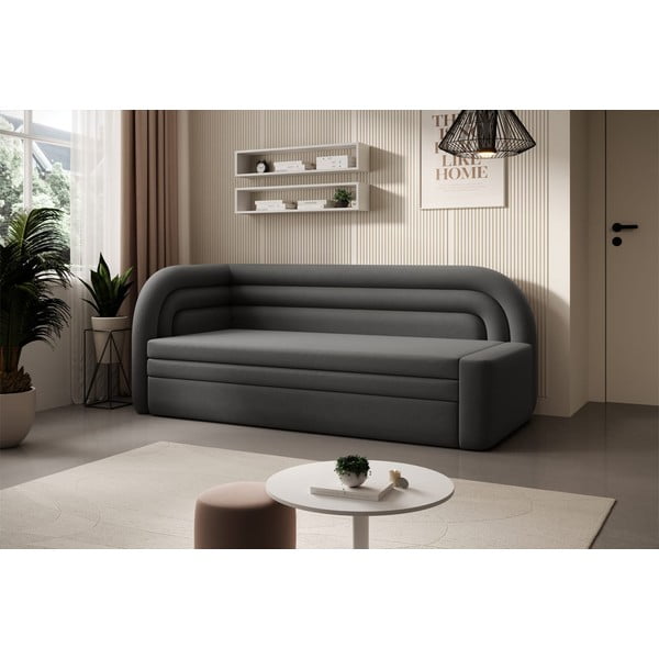 Taupe spalvos iš velveto sulankstoma/su sandėliavimo vieta sofa su kairiuoju kampu 223 cm Fabillo – ELTAP-image-3