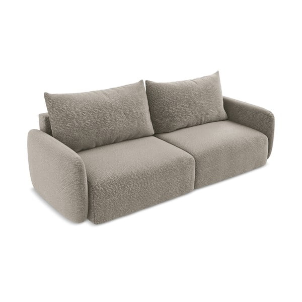 Smėlio spalvos sulankstoma/su sandėliavimo vieta sofa 238 cm Kalena – Makamii-image-3