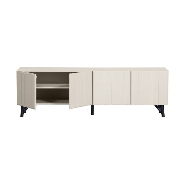 TV spintelė kreminės spalvos iš pušies masyvo 181x56 cm Miller – WOOOD-image-3