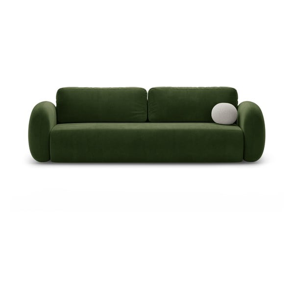 Žalios spalvos iš velveto sulankstoma/su sandėliavimo vieta sofa 262 cm Tonale – Cosmopolitan Design