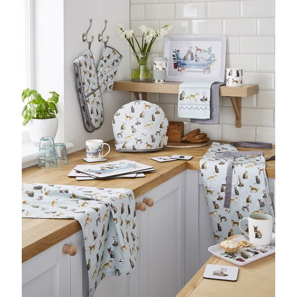 Rankšluostėlių ir puodų laikiklio rinkinys 4 vnt. Curious Cats – Cooksmart ®-image-1