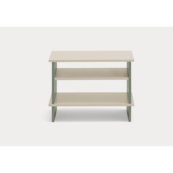 Naktinis staliukas žalios spalvos/kreminės spalvos su lentynomis Inari – Teulat-image-2