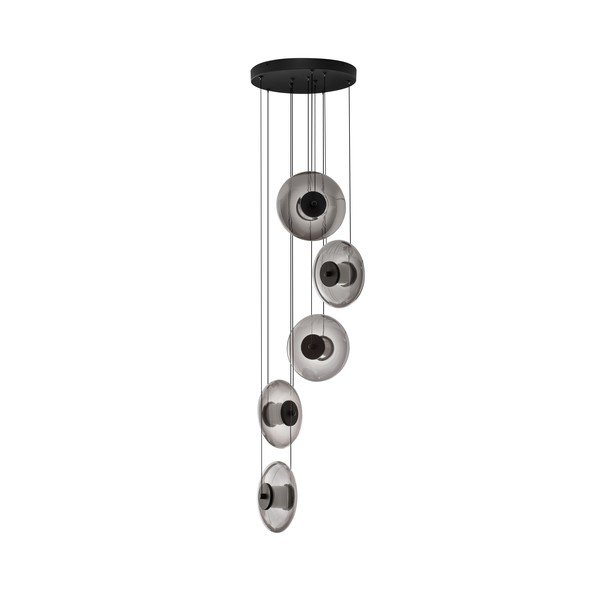 Matinės juodos spalvos iš stiklo kabantis šviestuvas LED su pritemdymo funkcija ø 40 cm Ballet – Nova Luce