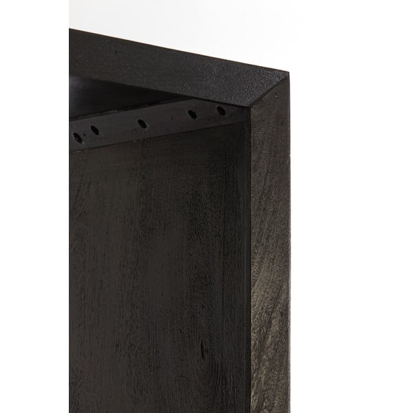 Knygų spinta iš medienos masyvo juodos spalvos 95x190 cm Sondrio – Light & Living-image-3