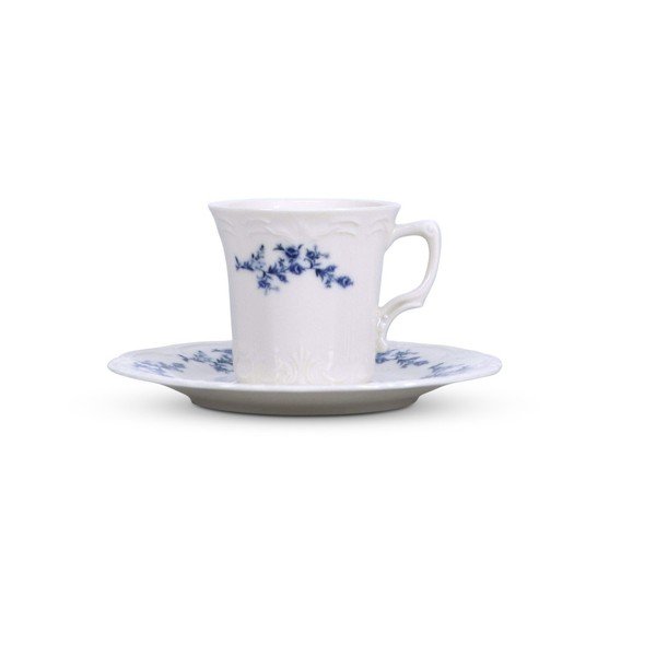 Baltos spalvos/mėlynos spalvos iš porceliano lėkštutė ø 16,5 cm Retro – BonBistro-image-3