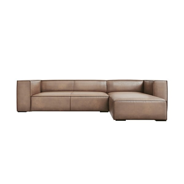 Šviesiai ruda odinė kampinė sofa (dešinysis kampas) Madame - Windsor & Co Sofas