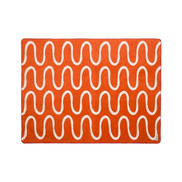 Oranžinės spalvos antklodė ir pledas 150x200 cm Swirl – noo.ma