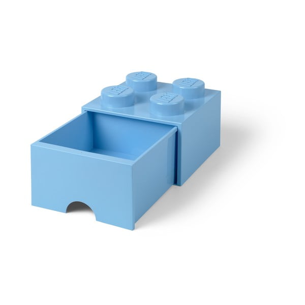 Šviesiai mėlyna kvadratinė daiktadėžė LEGO®-image-3
