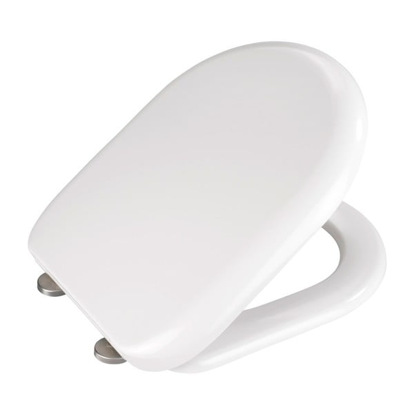Balta lengvai užsidaranti tualeto sėdynė Wenko Santana, 44 x 37 cm-image-1