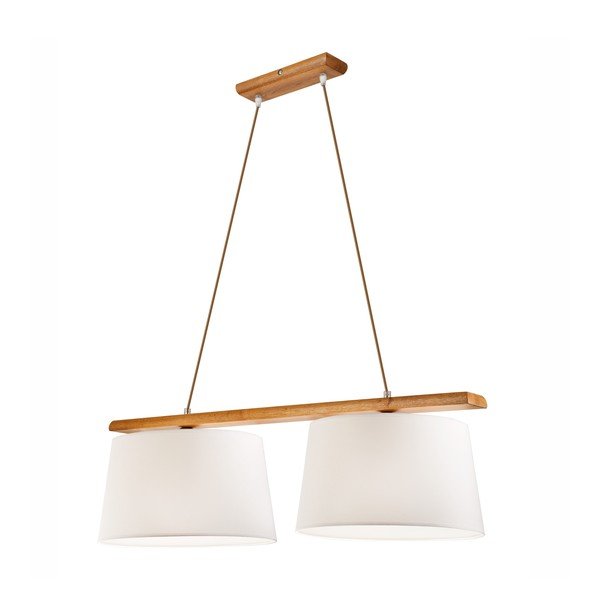 Kabantis šviestuvas rudos spalvos ø 35 cm su tekstiliniu gaubtu Aida – LAMKUR