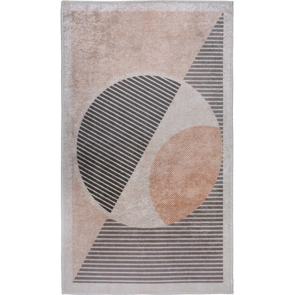 Skalbiamas kilimas smėlio spalvos 80x200 cm – Vitaus
