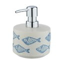 Mėlynos ir baltos spalvos kreminio muilo dozatorius Wenko Aquamarin, 475 ml