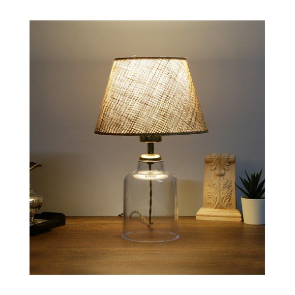 Stalinis šviestuvas (aukštis 30 cm) su tekstiliniu gaubtu Baran – Opviq lights-image-1