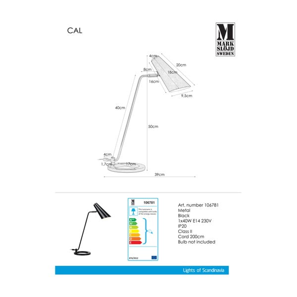 Juodas stalinis šviestuvas Markslöjd Cal-image-2