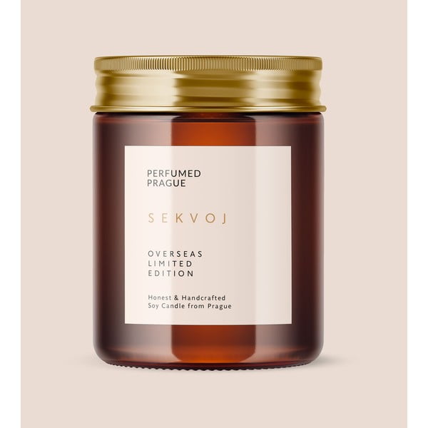 Aromatinė žvakė iš sojų vaško degimo laikas 40 h Slavic Edition: #64 Sequoia, Eben and Cedar – Perfumed Prague-image-2