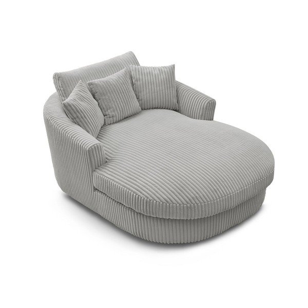 Pilkos spalvos krėslas iš kordinio velveto Belem – Bobochic Paris-image-4