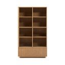 Natūralios spalvos vitrina iš ąžuolo su stumdomomis durimis 100x174x40 cm Helvine – Kave Home