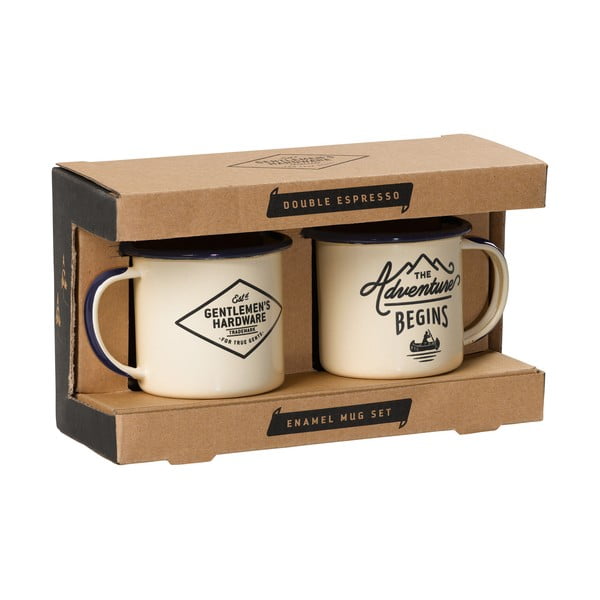 Smėlio spalvos iš metalo puodeliai 2 vnt. 150 ml – Gentlemen's Hardware-image-1