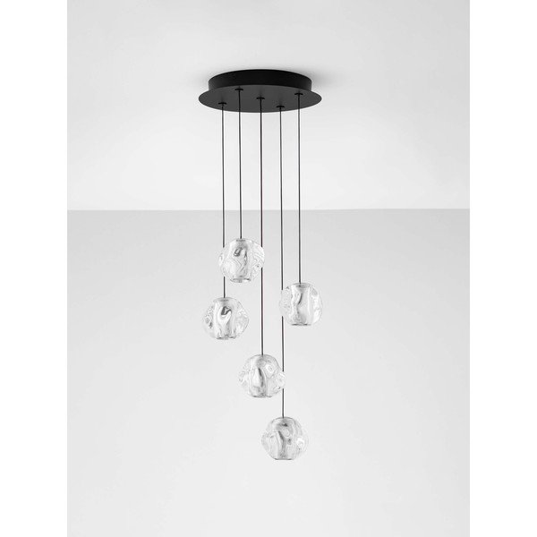 Matinės juodos spalvos iš metalo kabantis šviestuvas LED su pritemdymo funkcija ø 30 cm su gaubtu iš akrilo stiklo Ifos – Nova Luce-image-4