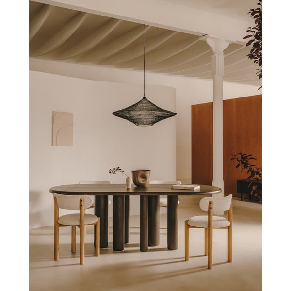 Juodos spalvos kabantis šviestuvas ø 87 cm Makai – Kave Home-image-2