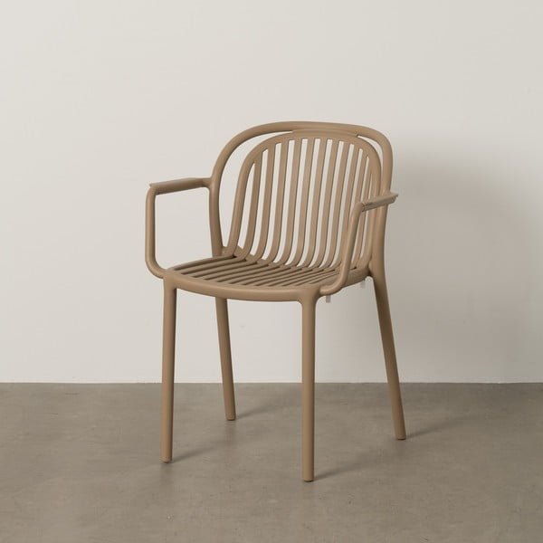 Smėlio spalvos iš plastiko valgomojo kėdė Alia – Ixia-image-1