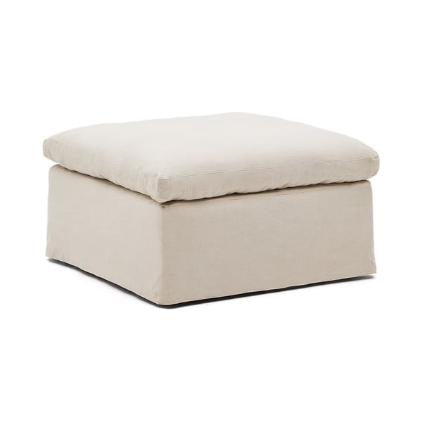 Smėlio spalvos iš lino taburetė Zenira – Kave Home-image-2