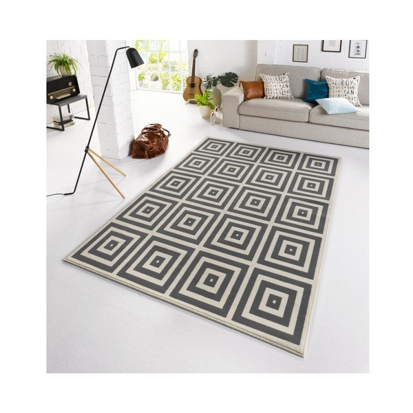 Pilkai baltas kilimas Hanse Home Mono, 70 x 140 cm-image-3